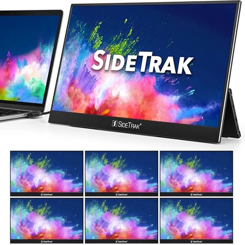 Image of SideTrak Solo Pro 15.8 inch Portable Monitor for Laptop | FHD 1080P LED IPS Dual Display w /Anti-Glare Screen, USB & Mini HDMI, Laptop Monitor Extender for Mac, PC, Chrome, HDR & Speakers - 6 Pack