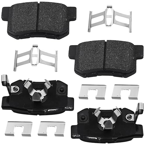 Image of Brake Pads Rear Set Compatible with Acura RD-X 2.3L 3.5L Accord Crosstour 2.4L CR-V Automotive Replacement Rear Brakes Semi-Metallic D1086