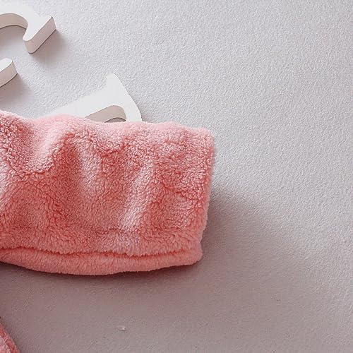 Infant Girls Hooded Plush Jacket Thicken Fleece Long Sleeve Button Bunny Coat Windproof Outerwear with Pocket4