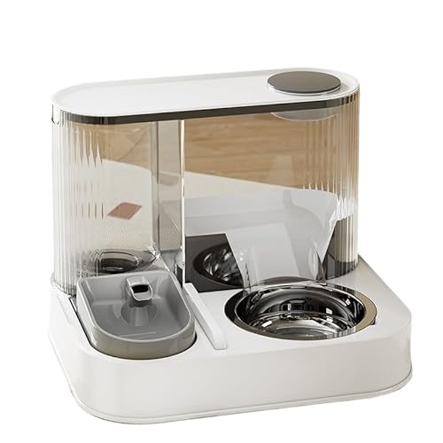 自動猫と犬の餌やり器、ペット餌やり器、自動ペット餌やり器、所定量、手動給餌、お手入れ簡単、猫用水入れ、水と餌がひとつになった、猫用水飲み器ツーインワン、ペット用餌入れ 自動給餌器 猫 猫 自動給餌器 自動給餌器 猫 水飲み器 猫 自動給水器 自動給水器 猫