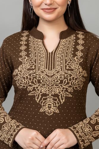 Image of ColorChakra Woolen Kurta Palazzo Set for Womens Winter wear Wool Kurti Sizes M to 4XL
