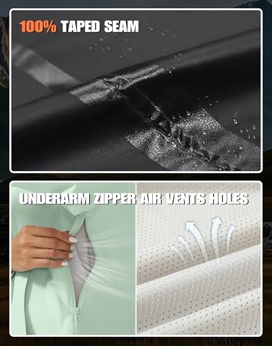 Pioneer Camp Women's Rain Jacket Waterproof Shell Jacket Hooded Windbreaker Lightweight Rain Coats for Outdoor Hiking Travel4