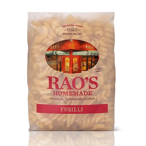 Rao's Pasta Fusilli casera, 16 onzas, hecha tradicionalmente, calidad premium, de harina de sémola dura, troquelada de bronce tradicional, importada