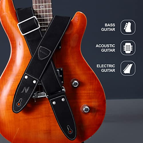 Sangle de guitare, 2″ Courroies de guitare en cuir pleine fleur avec pochette pour médiators pour guitare basse, électrique et acoustique, avec médiators, bouton de courroie et fermetures de courroie - Les Beatles, Paul McCartney, John Lennon, RIngo Starr, George Harrison Sangle de guitare, 2" Courroies de guitare en cuir pleine fleur avec pochette pour médiators pour guitare basse, électrique et acoustique, avec médiators, bouton de courroie et fermetures de courroie – Image 6