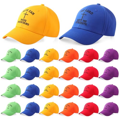VBS Christian Hats Bulk for Sunday School Gifts Jesus Hats Bulk Religious Church Gifts Summer Baseball Caps
