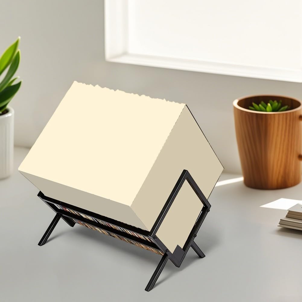 Supporto per dischi in vinile, spazioso per 200 album, facile da montare, design elegante per amanti della musica e collezionisti, perfetto per la decorazione della casa e nization