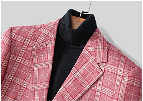 Men's Houndstooth Blazer Two Buttons Notch Lapel Suit Jacket Party Casual Dinner Coat3