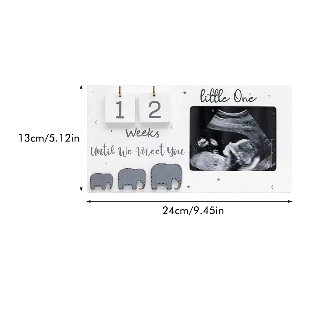 Baby Scan Photo Frames with Countdown Calendar and Changeable Mats, Baby Sonogram Picture Frame Countdown Weeks - Image 3