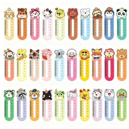 30PCS Decorative Bookmarks Animal Bookmark Book Marks for Children