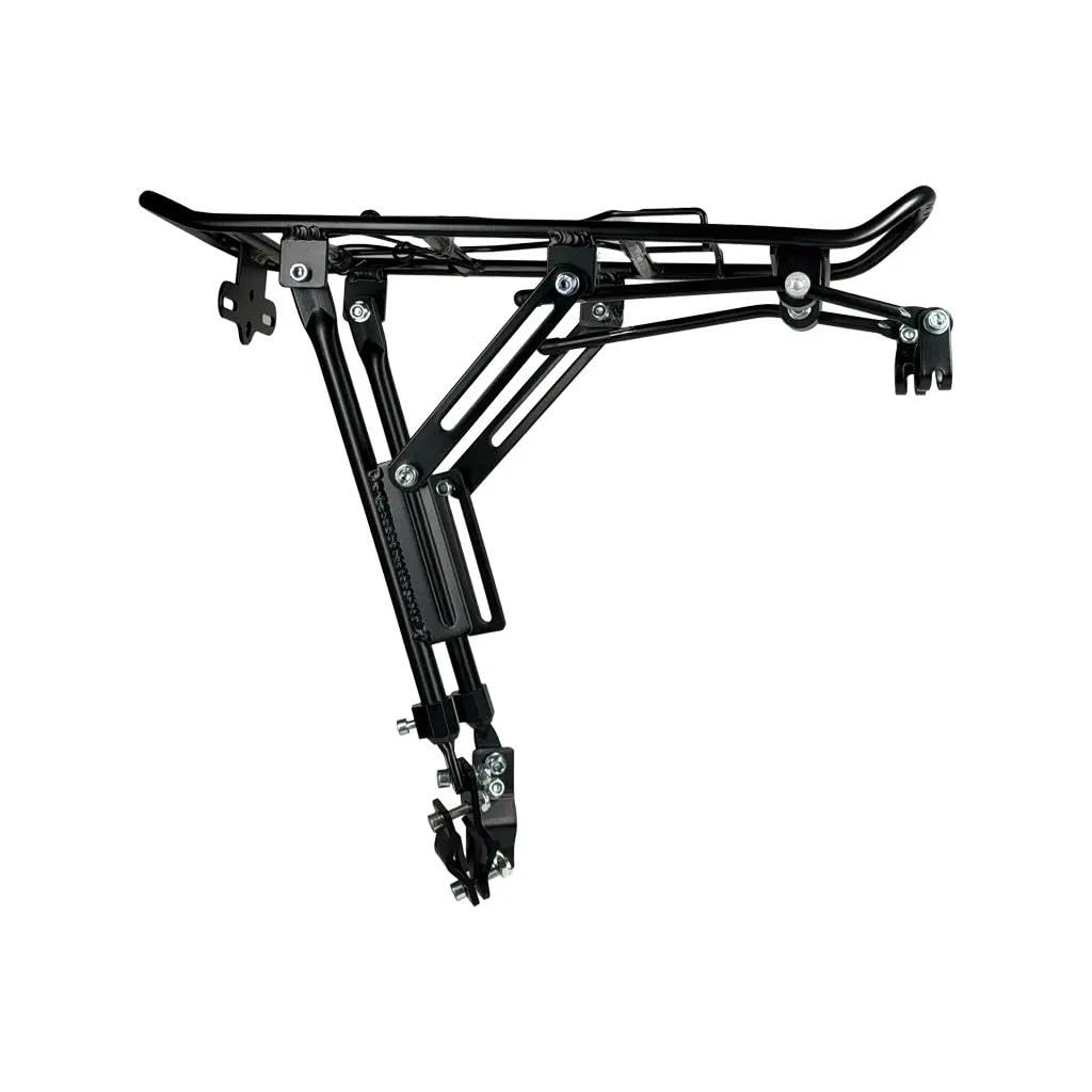 Portapacchi Bici Posteriore Universale in Alluminio · Regolabile per Ruote 20"-29" · Compatibile MTB, City Bike e Gravel · Robusto e Leggero · Supporto per Borse e Carico