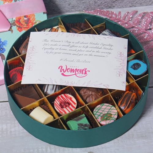 Image of Velvet Fine Chocolates Premium Gift Hamper | 21 Pcs Assorted Chocolate Gift Box for Birthday, Anniversary, Diwali, Holi, Rakhi, Christmas & Special Occasions | Handmade Chocolates | Pack of 1
