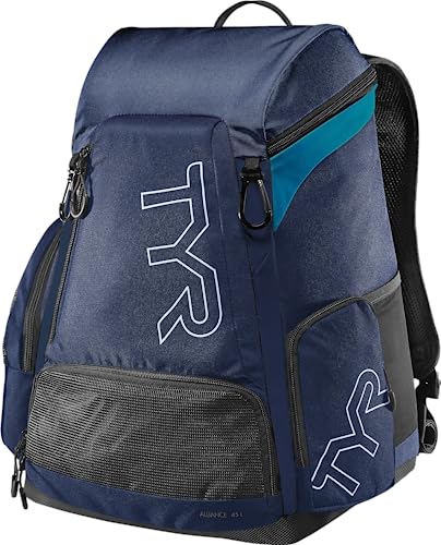 Image of Alliance Backpack TYR Wet /Dry Athletic Gym and Pool Bag for Men and Women - Separate Wet /Dry Compartments, 45L Capacity, Ergonomic, Water-Resistant - Available in Team Colors
