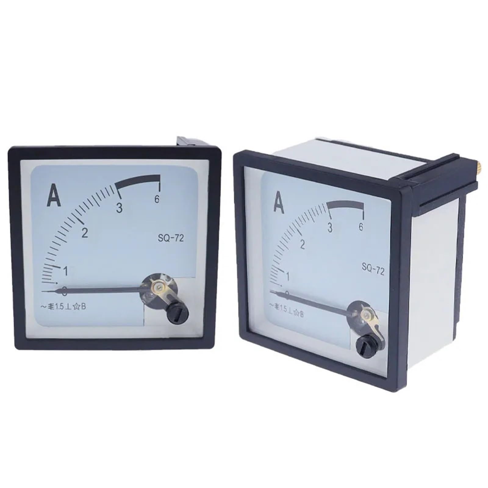 Puntero SQ-72 de 72 x 72 mm, amperímetro de CA 1A 2A 3A 5A 10A 15A 20A 30A 50A AMP Meter analógico CZ-72 1 unidad (1A)