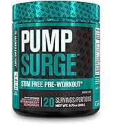 Pumpsurge Caffeine Free Preworkout for Men & Women - Stim Free Pre Workout Powder, Nitric Oxide P...
