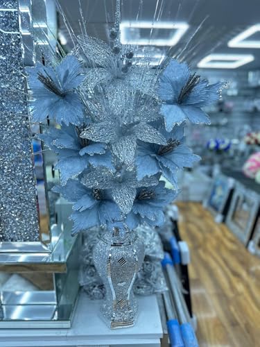 Arrangement de fleurs artificielles argentées pour sublimer votre table basse