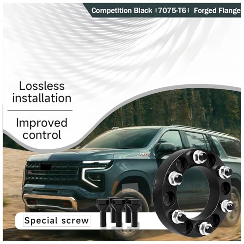 Entretoise de roue forgée pour Chevrolet plaques brides noires de 25 à 50mm - 3