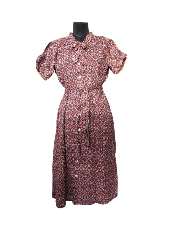 Image of MENMAII Women's [L-4XL] Full Open /Front Buttoned [a Kind of Adaptive Clothing] Multipurpose Nighty for Maternity /Pregnancy /Elderly /Patient /Feeding /Hospital Purpose Nighty Calf Length