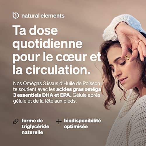 Omega 3 huile de poisson sauvages 2000mg – 365 oméga 3 gélules hautement dosées – huile à haute concentration en EPA 360mg & DHA 240mg – transformés et purifiés, issus de la pêche durable – Image 4
