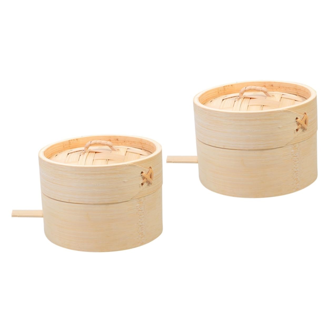 COLLBATH 2 Sätze Dampfkorb aus Holz Dampfgarer für asiatische Gerichte chinesischer Dampftopf Dampfgarer zum Nachtisch Dampfkörbchen chinesischer Dampfer Knödel Hölzern