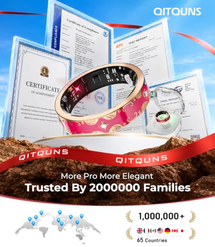 Image of 7 Gen Diamond Smart Ring 【Industry Rank 1-0 Measurement Error】 2026 Smart Ring for Women - Advanced Health Tracker for Wellness and Activity Tracking, Red 8#