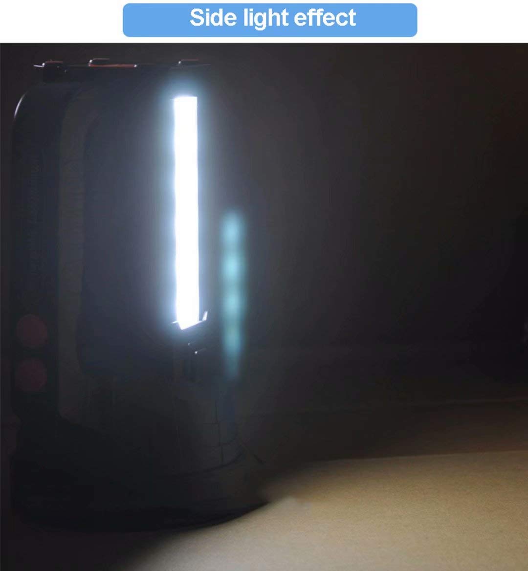 Torcia ricaricabile a LED 9000 mAh ad alta luminosità con luce laterale super luminosa per campeggio all'aperto escursionismo pesca, con tracolla