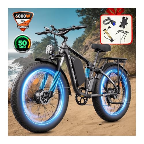 FENGQS 6000W/5000W Electric Bike for Adults...
