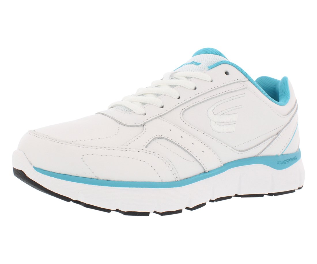 Spira Wavewalker Women's Slip Resistant Walking Shoe White/Aqua - 6.5 Wide