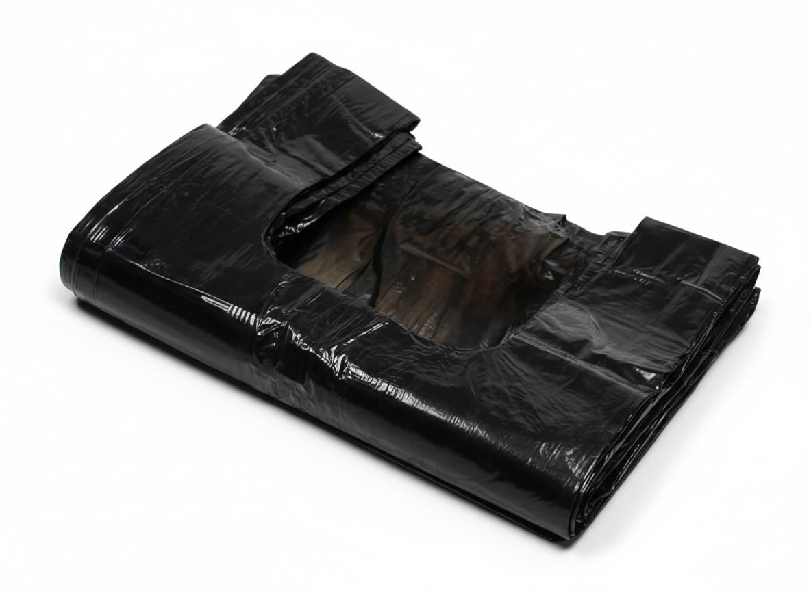 600 Count Dog Poo Bags, Large Strong & Thick Waste Bags with Tie Handles, Lemon Scented, Leak-Proof Doggy Poop Bags for Dogs & Pets, Black 26 x 34 cm