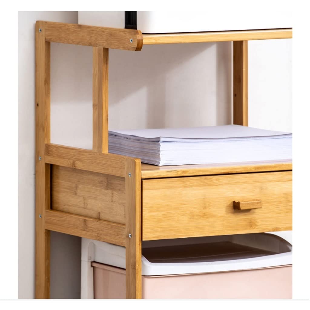 Mueble Impresora Impresora Soporte de Almacenamiento Vertical Rack Revista Estantería estantería y Estante hogar con cajones organización Cajonera Escritorio(A)