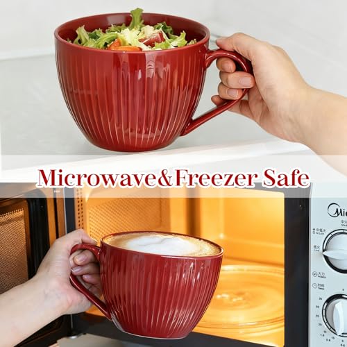 24 oz Ribbed Jumbo Mug Set of 2