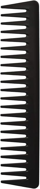 Wide Tooth Comb - a Professional Carbon Fibre Anti-static Detangler Hair Comb, Heat Resistant Wide Comb Detangling Comb for long wet hair curly hair comb Black