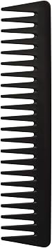 Professional Carbon Fibre Anti-static Hair Detangler Comb, Heat Resistant Wide Comb for Long Wet Curly Hair