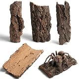 Veemoon Lot de 4 écorces de liège 2. 4 à 4. 5 cm d'écorce de reptile pour terrarium geckos...