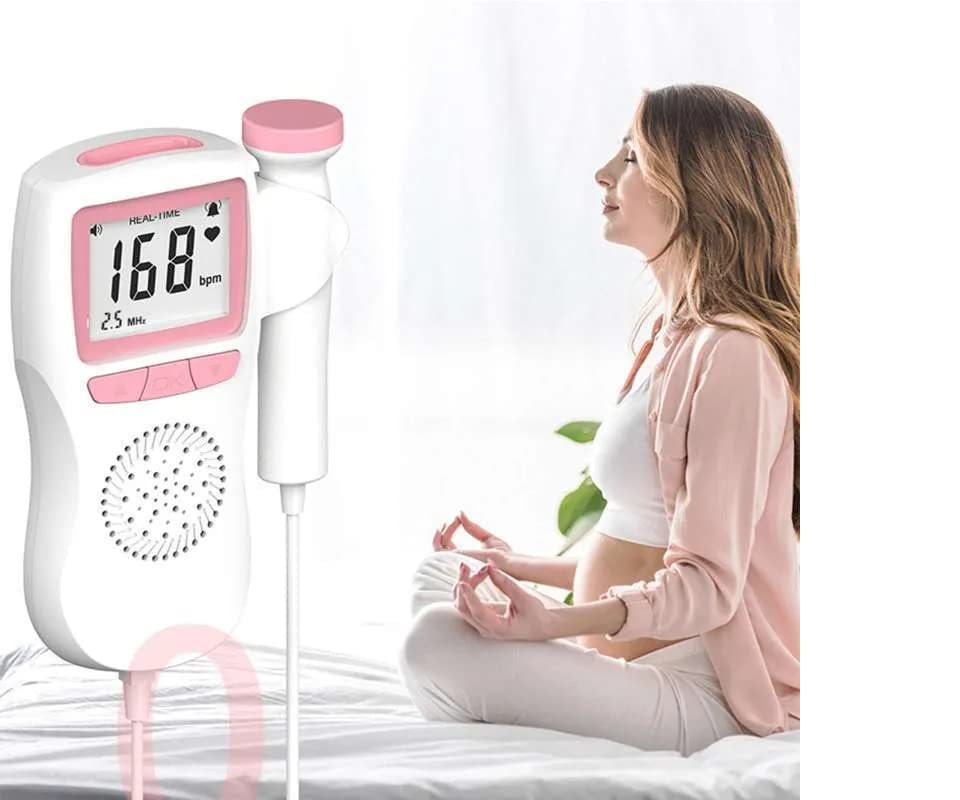 Image of QAWACHH Professional Fetal Doppler (Pocket Friendly) with Sound Alarm Function and Built-in Speaker