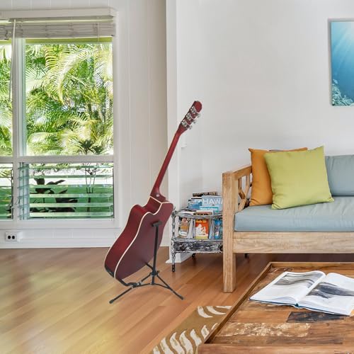 Support de guitare acoustique électrique pliable noir avec mousse Toddmomy - 7