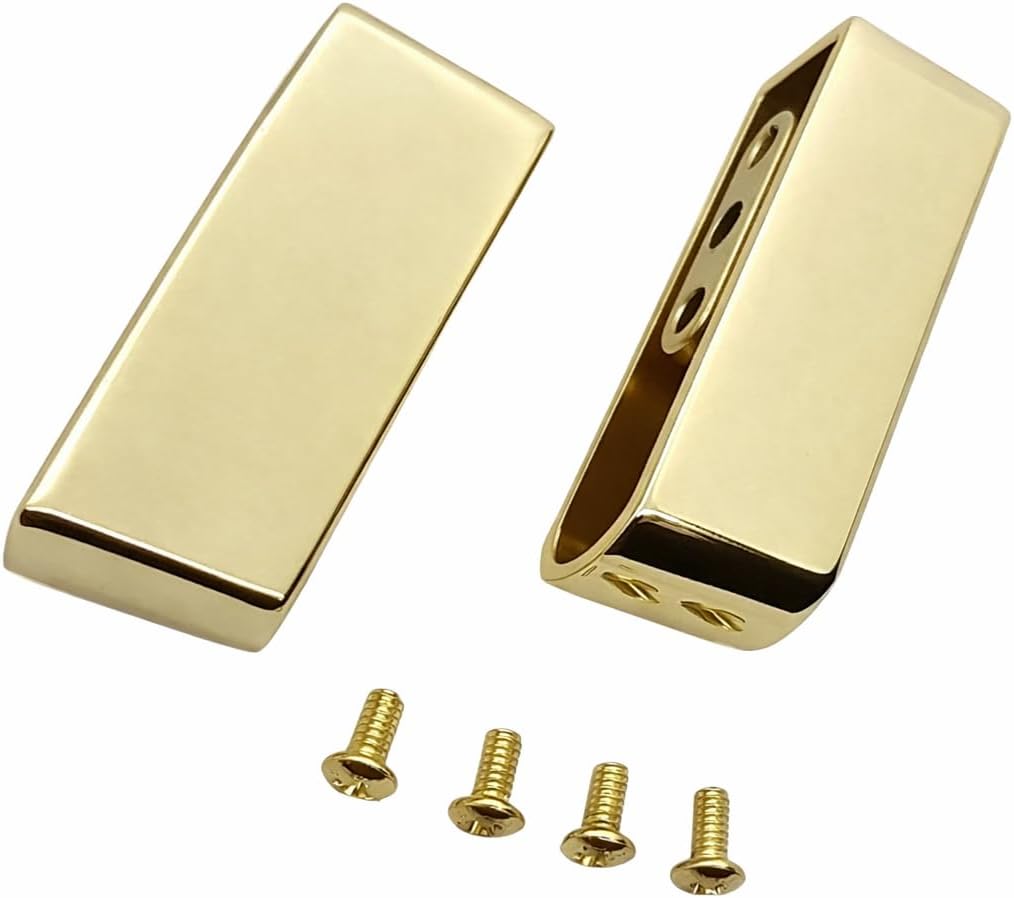 2X Gold-Plated 1911 Magazine Base Pads â.“ Fits All Kim Pro Tac-Mag Full Size .45 ACP 8-Round Magazines Screws Included