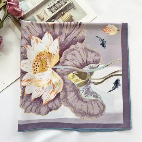 Julunar Silk Scarf for Women and Men with Double-sided Different Patterns Head Scarves Hair Wraps for Sleeping4