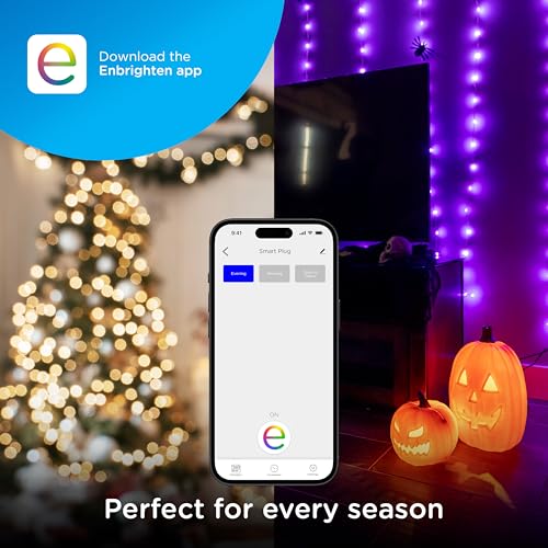 Image of Enbrighten Matter Indoor Smart Plug, 1 Grounded Outlet, White, 4 Pack | Matter Compatible, Indoor Use, No Hub Required, Works with Alexa & Google Home