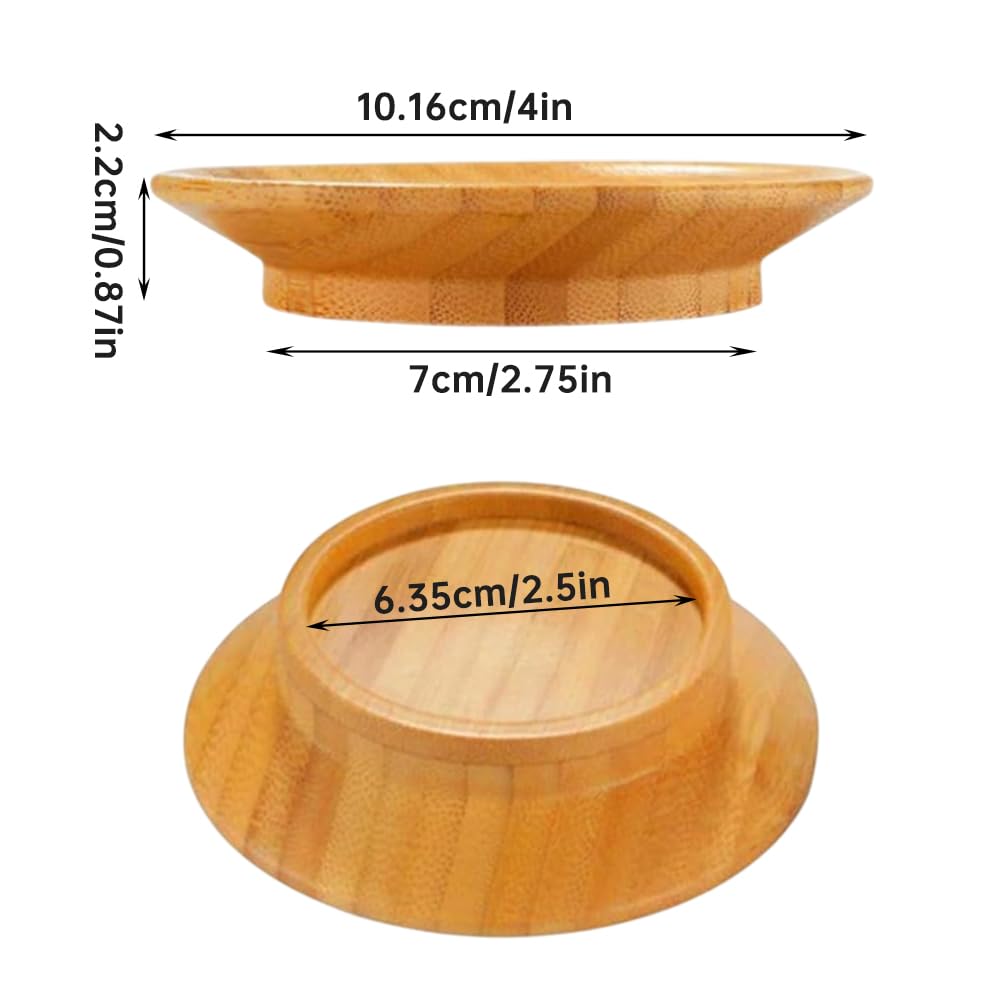 10 Stück Weinglas Topper Holz - Bambus Wine Glass Charcuterie Topper, Board Topper Holz Rund, Vorspeisenteller Weinglas Aufsatz, für Vorspeisenteller, Partys, Desserts