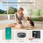Luftreiniger Allergiker für Wohnung Raucherzimmer, HEPA Luftfilter gegen Schimmel Staub Pollen Tierhaare, CADR 450m³/h für 161㎡, App-gesteuert Air Purifier 22dB (White) – Bild 3