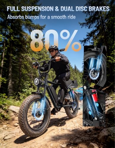 Image of Jasion RetroVolt Max Electric Bike, Dual Battery, 150-Mile Range, Fat Tire