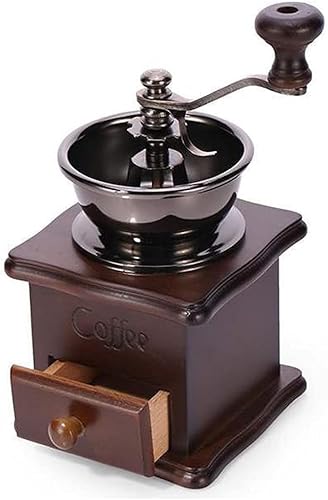 Miniatura 3 de Wooden Manual Coffee Grinder Vintage Style Hand Coffee Mill Burr Coffee Grinder with Ceramic Hand Crank,Wooden Manual Coffee Grinder Cleaning Brush