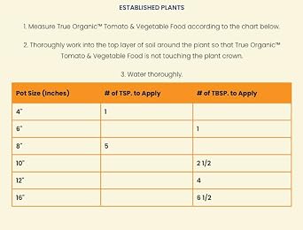 True Organic Tomato & Vegetable Food Organic Fertilizer for Superior Harvests with 6% Calcium 8lb Bag Covers 140 sq. ft.