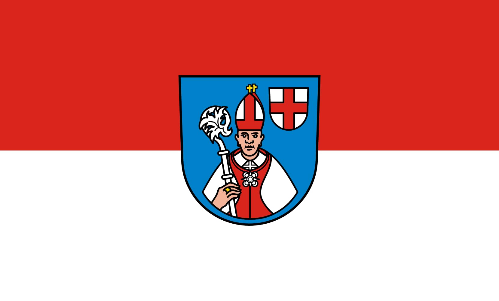 Drapeau Reichenau 90x150cm grand format paysage pour pavoisement extérieur de 1.35m²