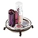 mDesign Traditional Fashion Jewelry or Bar Soap Dish Holder for Bathroom Vanity Countertops - Bronze/Clear