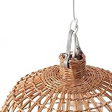 e-wicker24 Alles aus Weide DESAYER abażur do lampy z wikliny, okrągły, 50 cm, ręcznie pleciony, naturalny kolor kosza