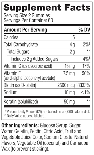 Image of OLLY Hair Skin and Nails Gummies, Undeniable Beauty, Biotin - 120 Count