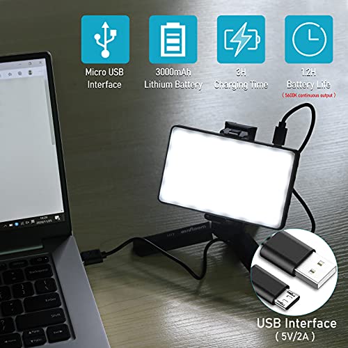 Weeylite RB08P RGB LED Video Videoleuchte Licht, Kameralicht, Mini-LED-Panel zweifarbig Dimmbar 2500K~8500K, ingebauter… – Bild 5