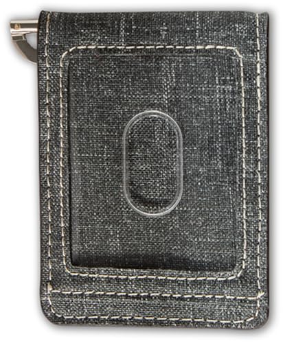 ARIAT Mens Work Wallet Bifold Money Clip Stacked Logo Woven Patch Grey A34027062
