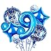 Balloons, 11 pcs Foil Balloons 9 Year Old for 9st Birthday Party Supplies Decorationï¼Œ Confetti Balloon Kids Party Balloons Birthday Party Supplies 9 Years Old Birthday Balloon for Kids (9th, Blue)
